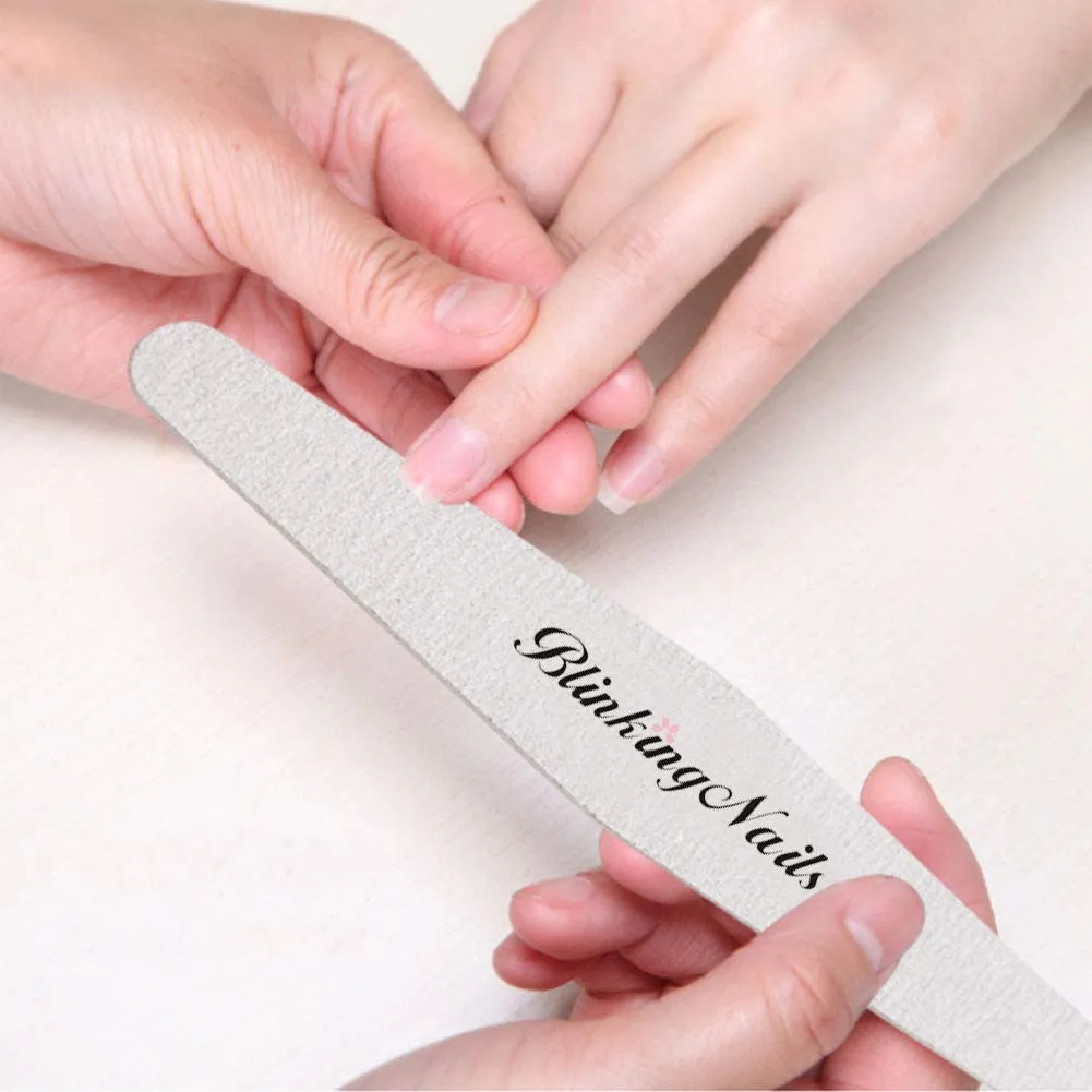 100/180 Grit Emery Boards for Nails,Professional Nail Files for Natural Nails,Double Sides Washalbe Buffer Block Disposable Nail Files for Acrylic Nails