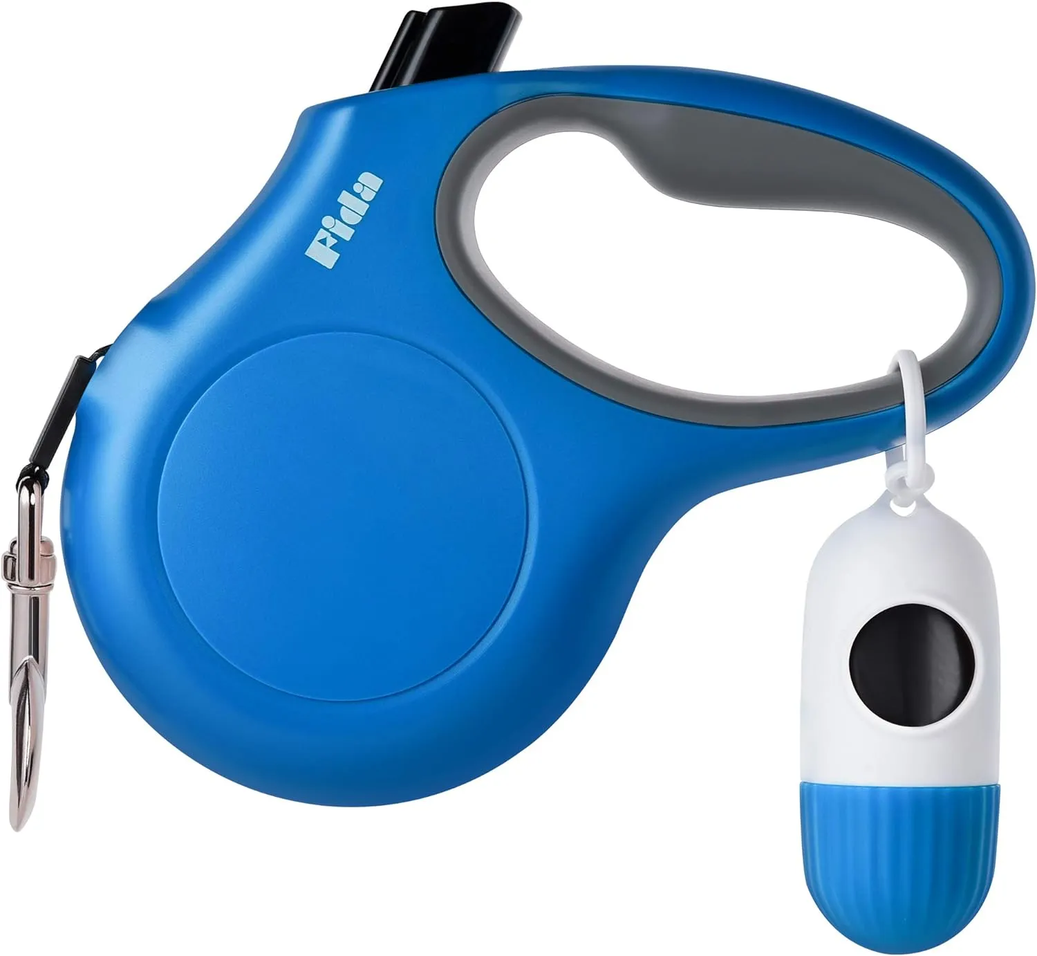 16ft Retractable Dog Leash with Bag Dispenser - Available in Red, Blue, White, and Black