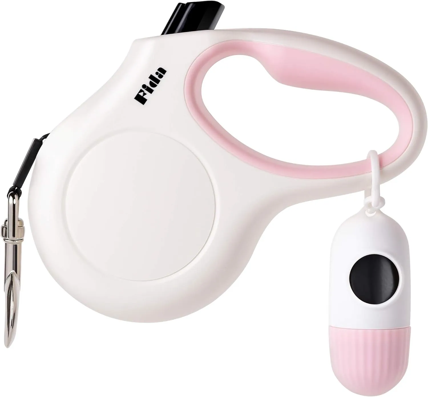 16ft Retractable Dog Leash with Bag Dispenser - Available in Red, Blue, White, and Black