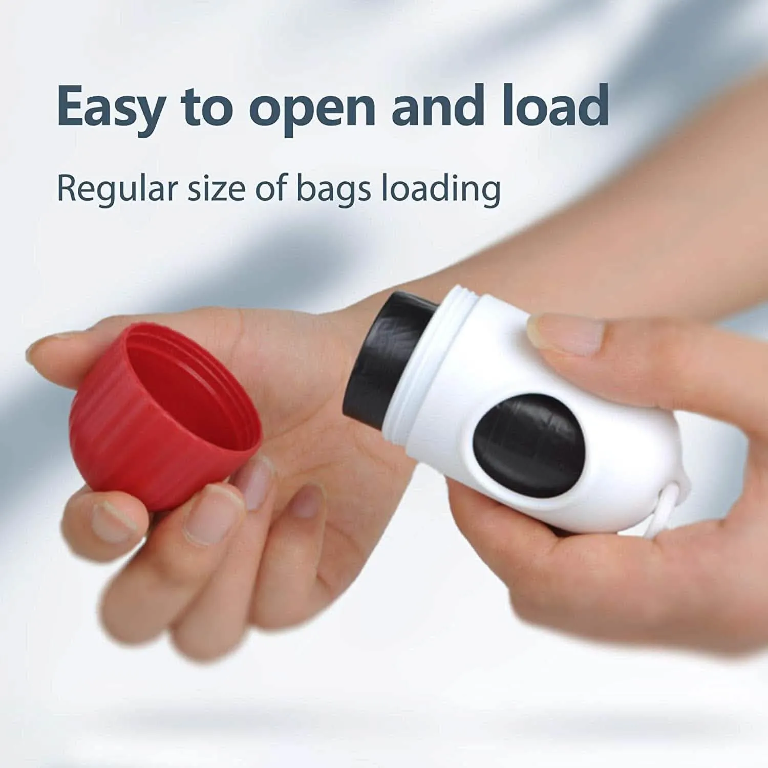 16ft Retractable Dog Leash with Bag Dispenser - Available in Red, Blue, White, and Black