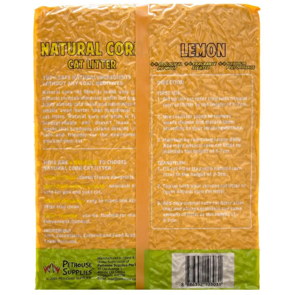 2 FOR $15: Angel Natural Corn Lemon Cat Litter 6L