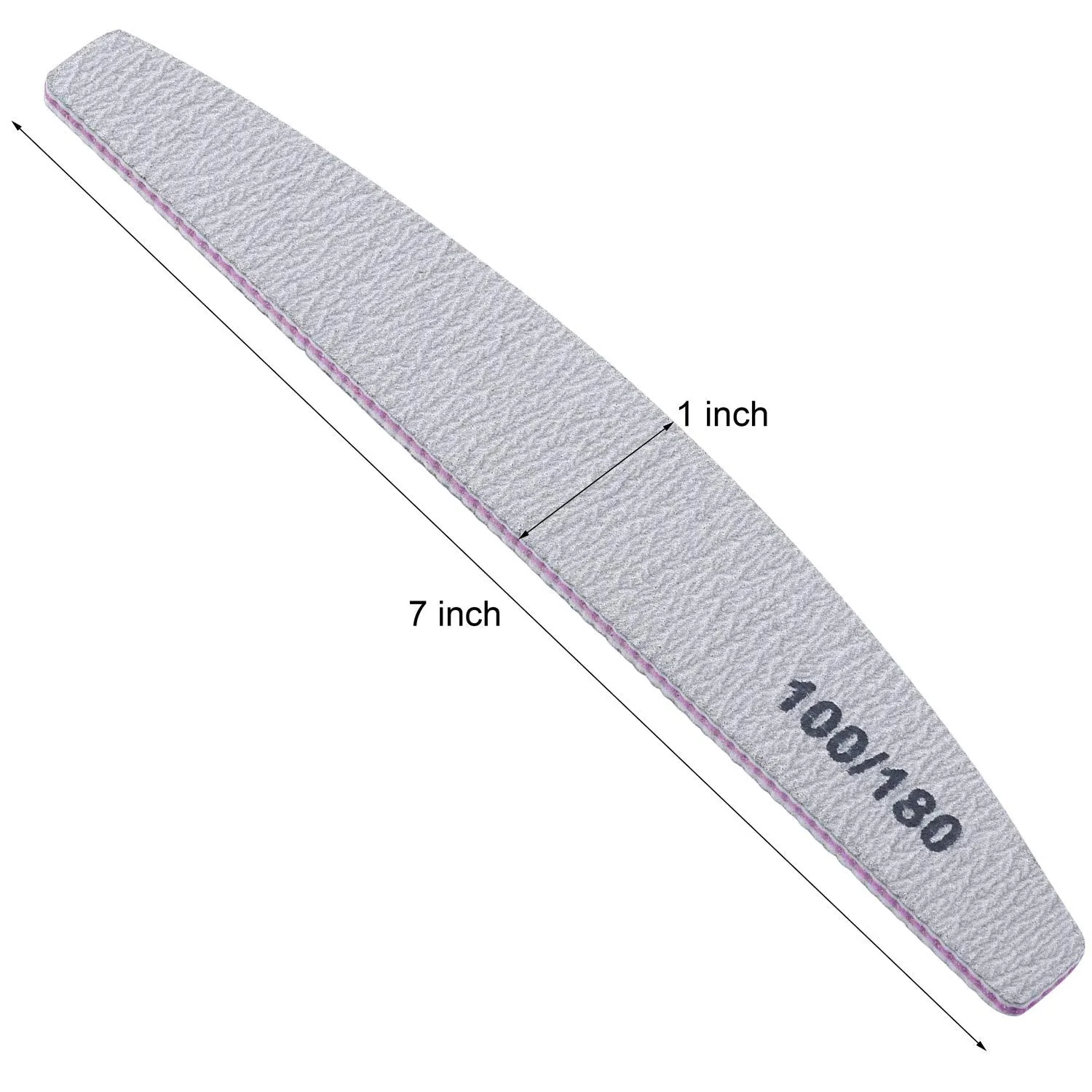 25 Packs 100/180 Grits Nail Files and Buffers Professional Double Sided Emery Boards Manicure Tool for Acrylic Nails 25 Count (Pack of 1)