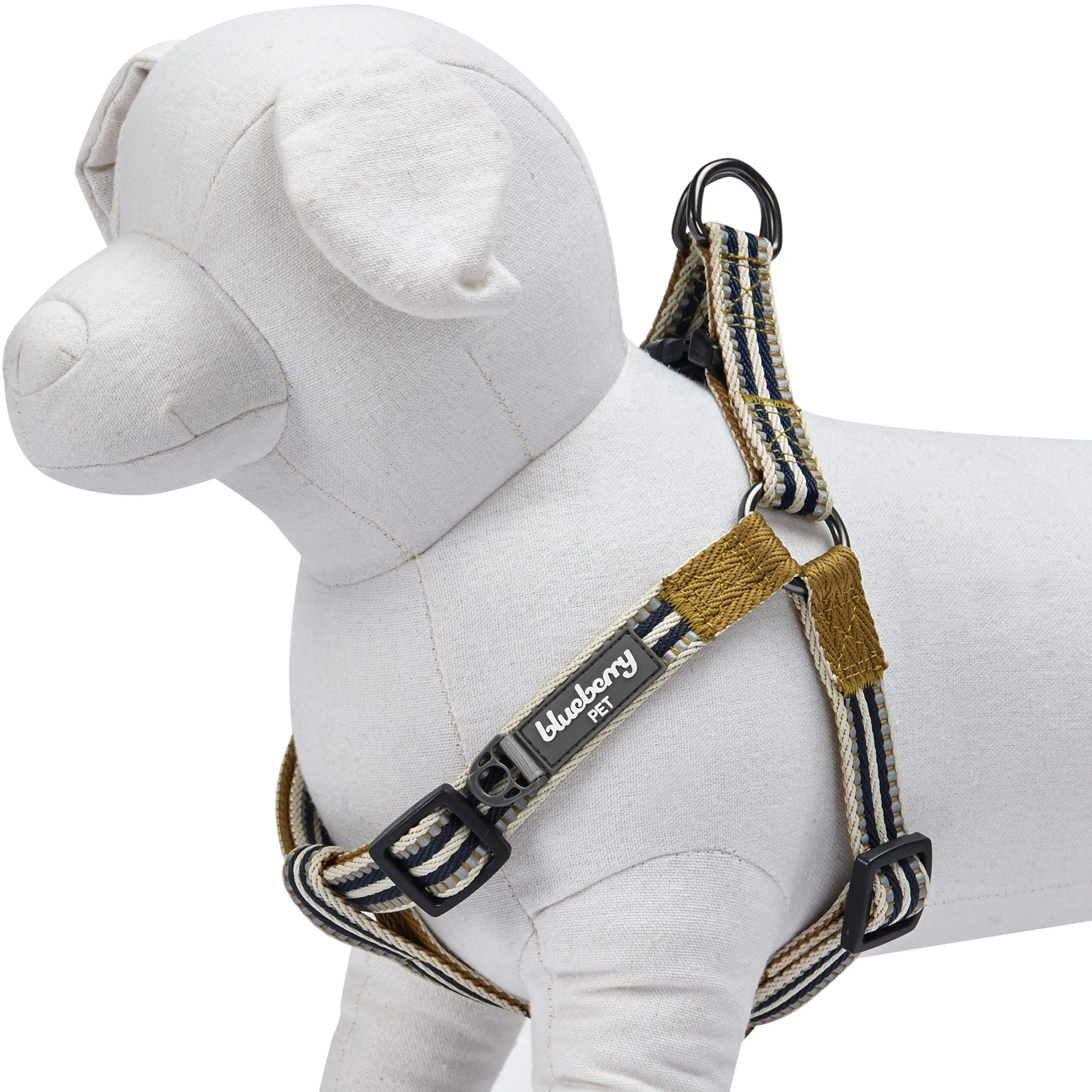 3M Reflective Step-in Dog Harness in Multi-colored Stripes