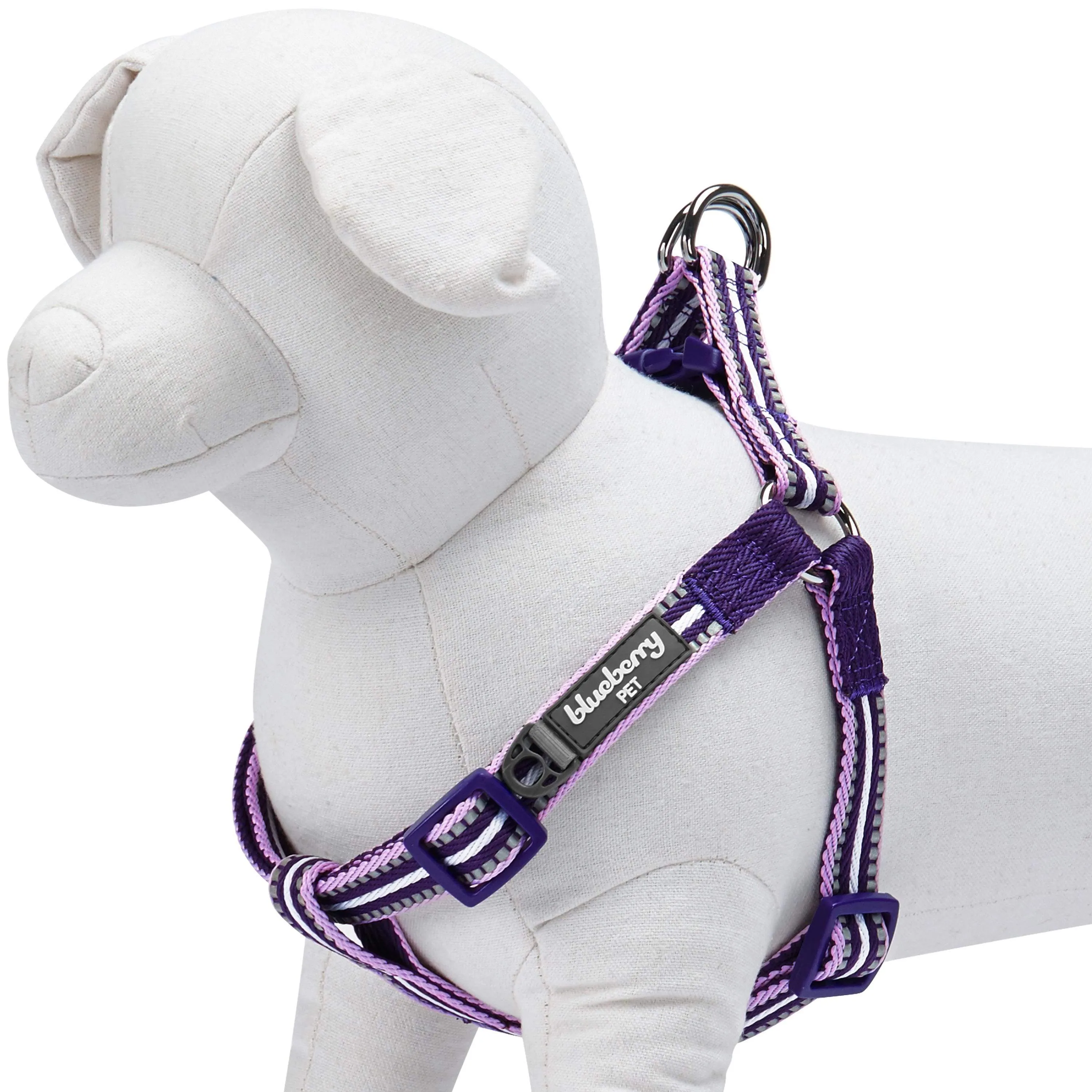 3M Reflective Step-in Dog Harness in Multi-colored Stripes