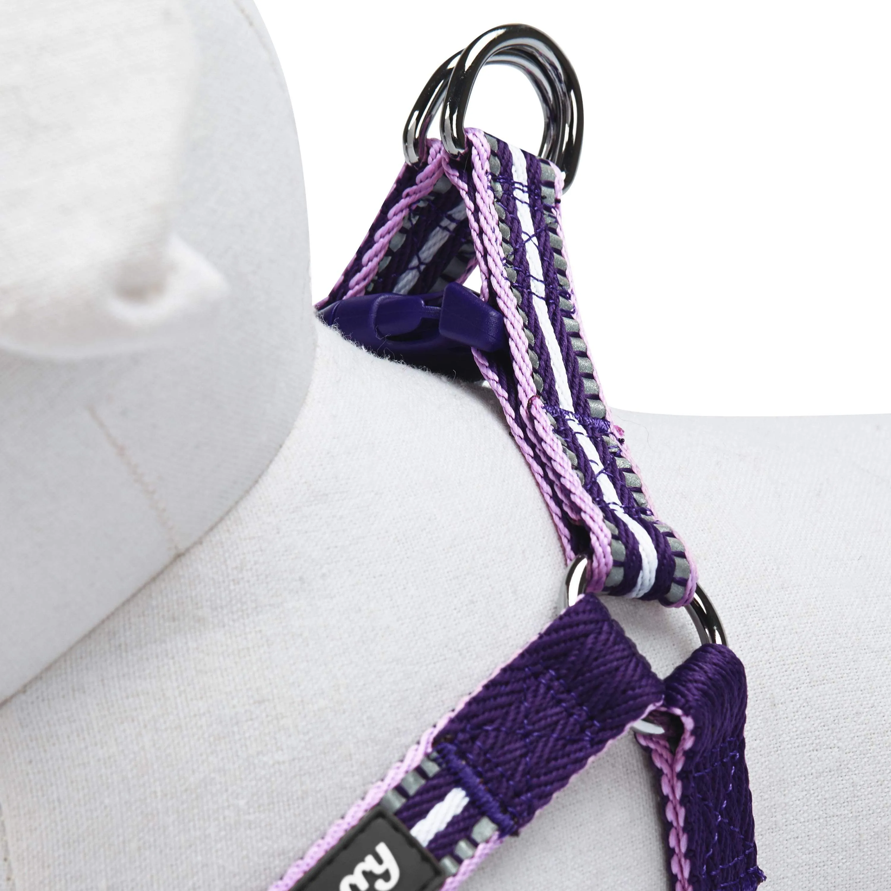 3M Reflective Step-in Dog Harness in Multi-colored Stripes