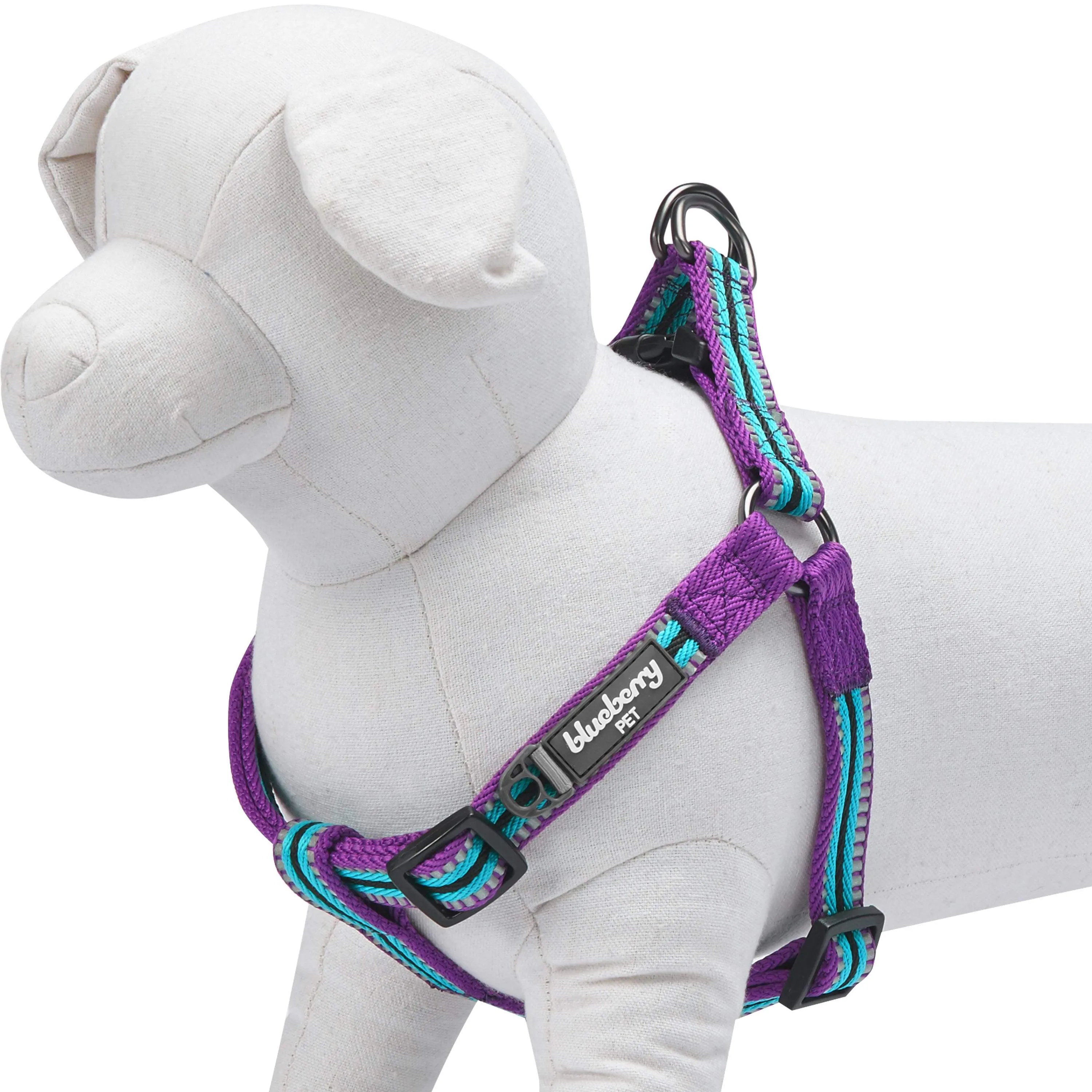3M Reflective Step-in Dog Harness in Multi-colored Stripes