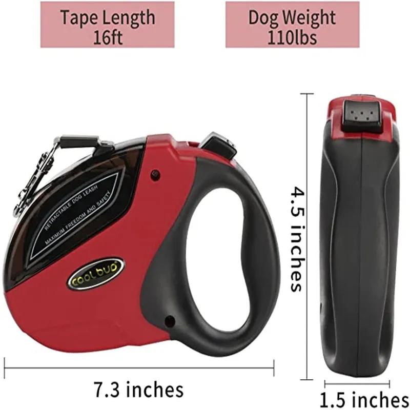 5M Dog Leash Automatic Retractable Walking Running Leads Durable Leash Cat Leashes Extending Dogs for Large Medium Dogs Puppy
