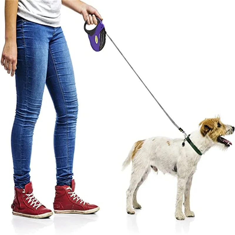 5M Dog Leash Automatic Retractable Walking Running Leads Durable Leash Cat Leashes Extending Dogs for Large Medium Dogs Puppy