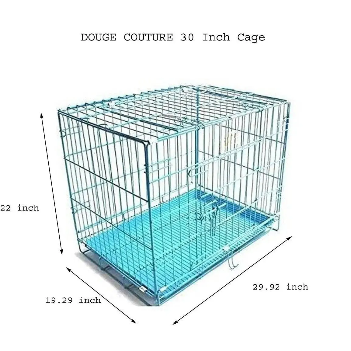 Adidog Metal Cage With Removable Tray For Dogs/Rabbit Blue 30 Inch Medium 3 no.