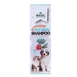 BASIL Moisturising Foam Dry Bath Shampoo for Dogs and Cats