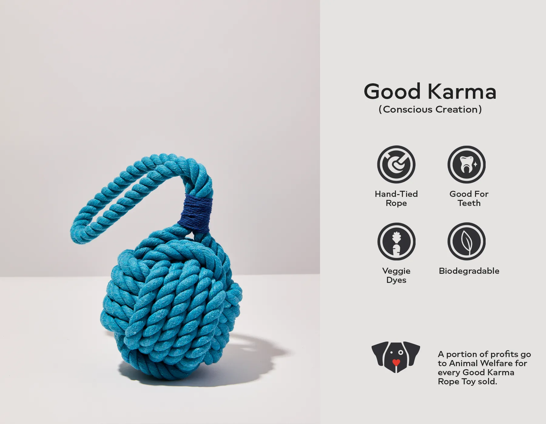Blue Celtic Knot Tie Rope Dog Toy