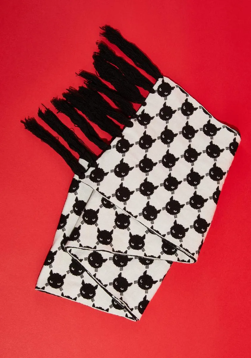 Cat Bandit Checkered Scarf