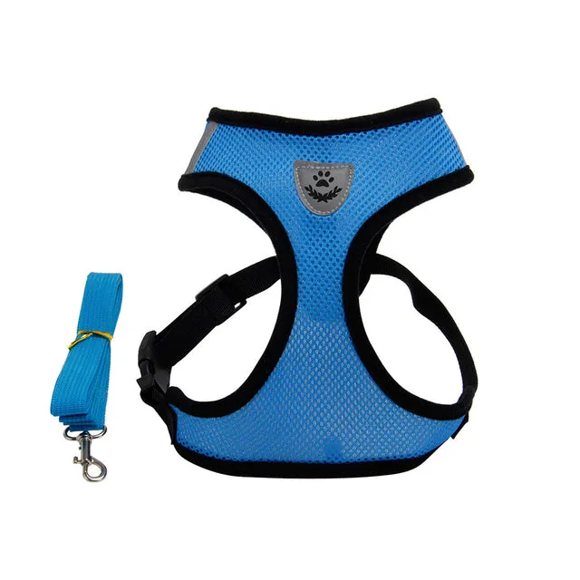 Cat harness Pet traction adjustable mesh