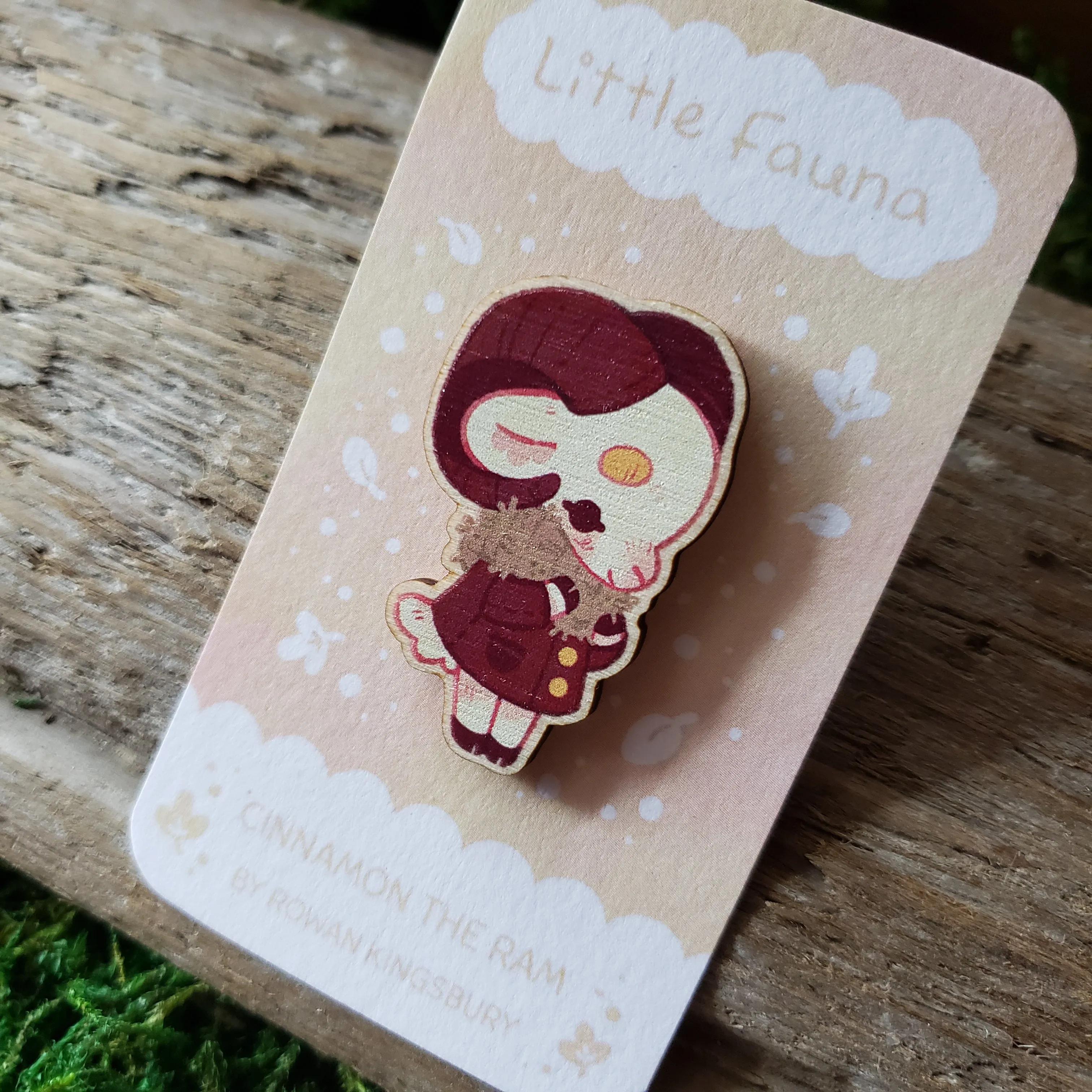 Cinnamon the Ram Wooden Pin