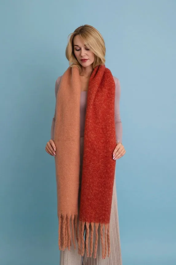 Cozy Two Tone Scarf