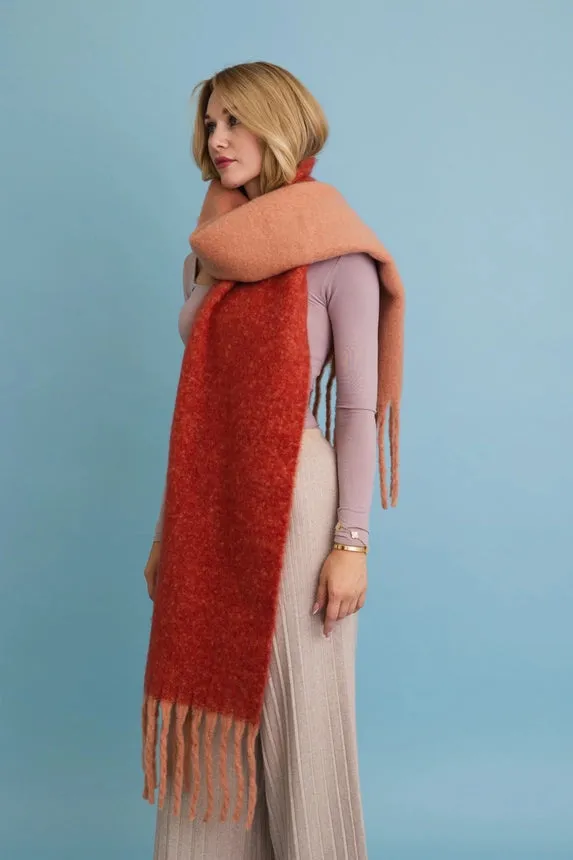 Cozy Two Tone Scarf