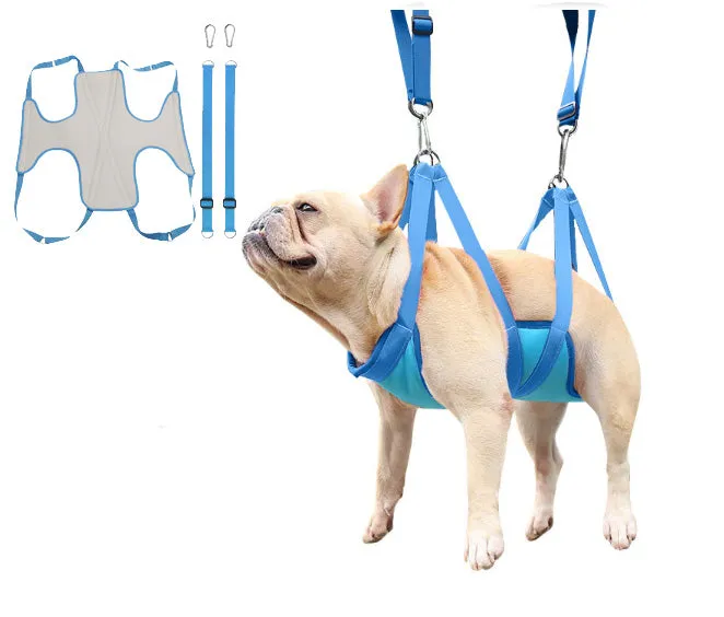 Easy Nail-Trimming Frenchie Grooming Hammock – Convenient Pet Care