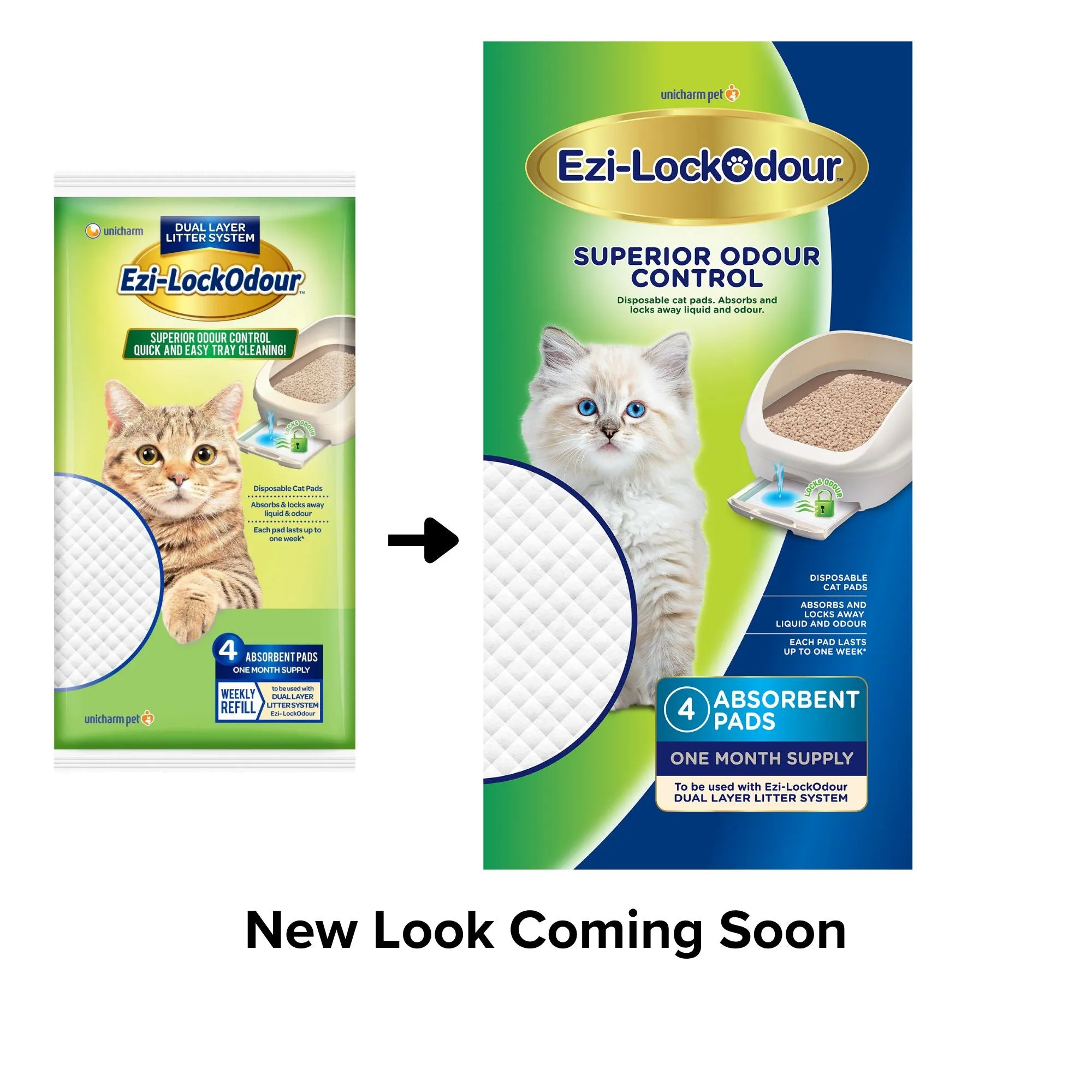 Ezi-LockOdour Dual Layer Cat Litter System Absorbent Cat Pads 4pk