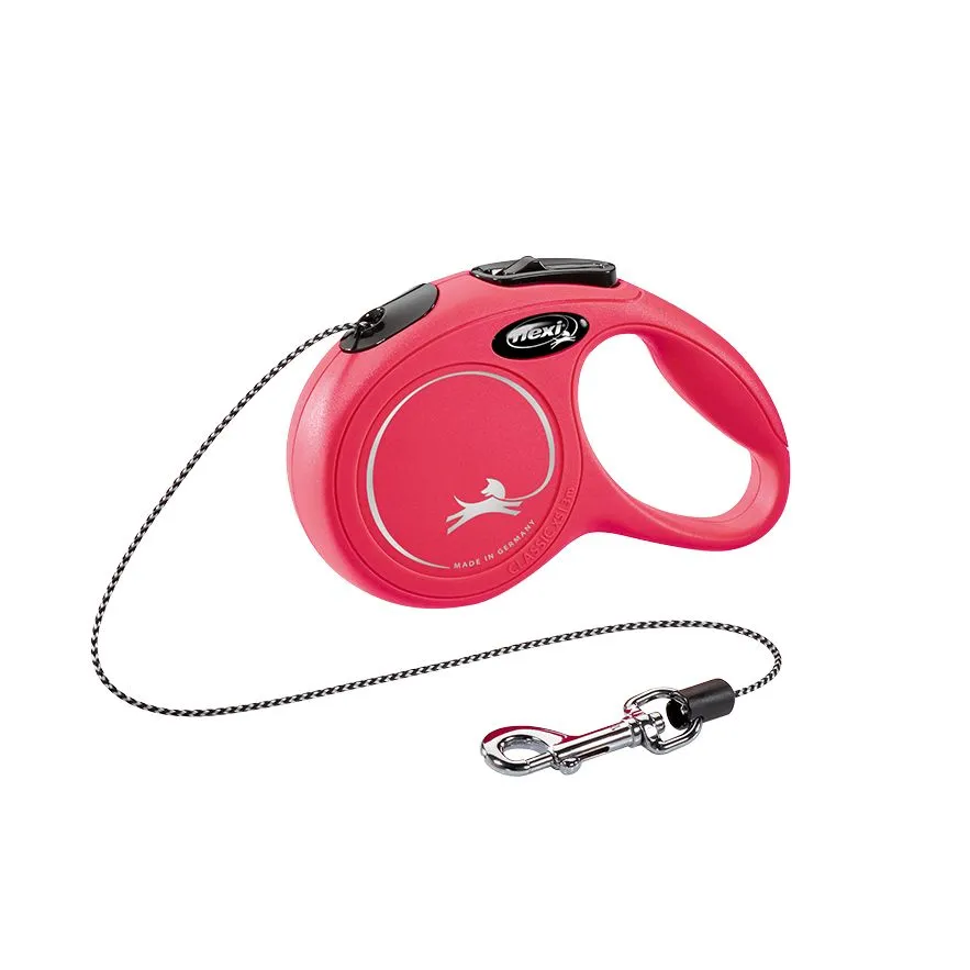 Flexi Classic Cord Retractable Dog Lead Red