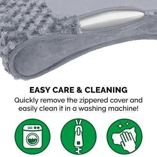 FurHaven Pet Dog Bed | Orthopedic Ultra Plush Luxe Lounger Pet Bed for Dogs & Cats, Gray, Jumbo
