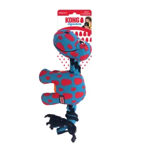 KONG Signature Dynos, Squeaky, Soft, Stretchy, Strong Fleece Rope Tug Toy - Medium - Two Colours