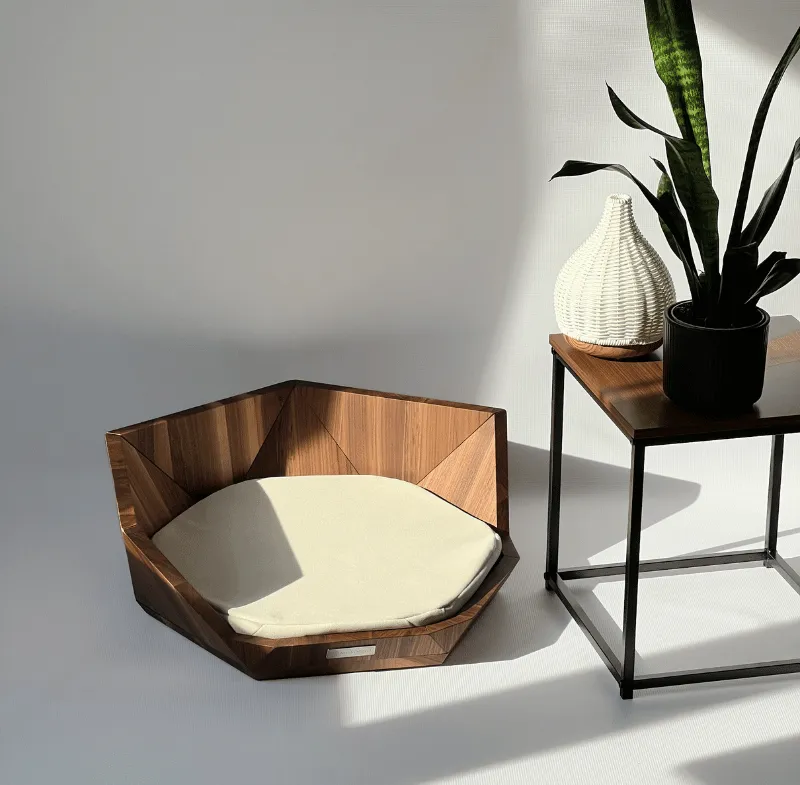 MISSOGNO Lotus American Walnut Orthopaedic Pet Bed