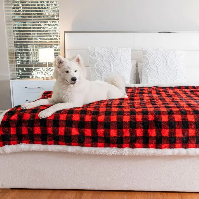 Paw Brands, PupProtector™ Waterproof Throw Blanket, Buffalo Red Plaid