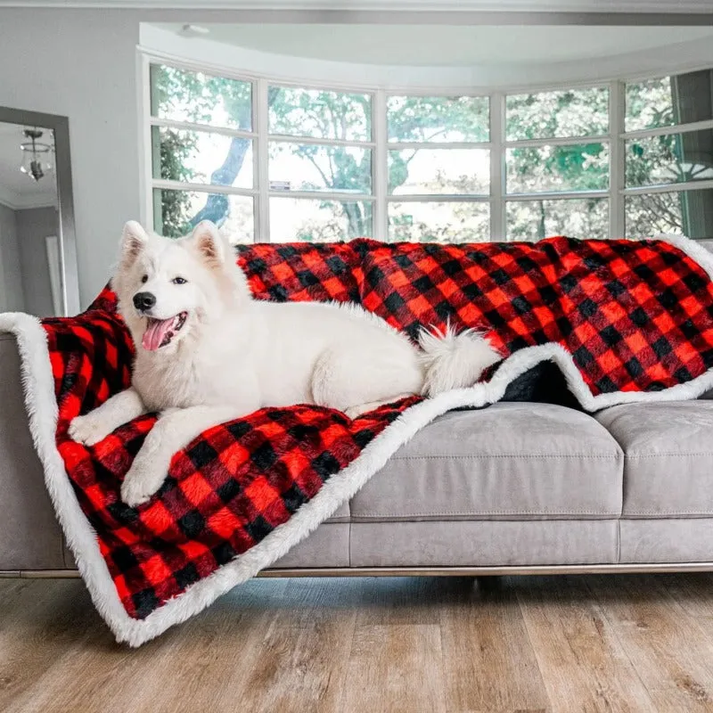 Paw Brands, PupProtector™ Waterproof Throw Blanket, Buffalo Red Plaid