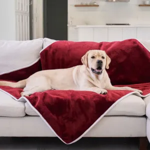 Paw Brands, PupProtector™ Waterproof Throw Blanket, Red Velvet