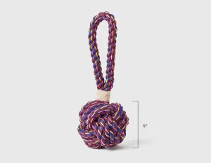 Red Boho Celtic Knot Tie Rope Dog Toy