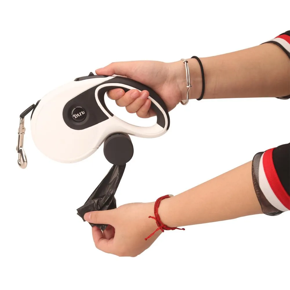 Retractable Dog Leash with Bag Holder -  5 Meter