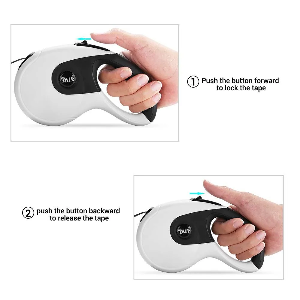 Retractable Dog Leash with Bag Holder -  5 Meter