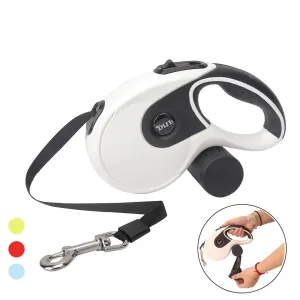 Retractable Dog Leash with Bag Holder -  5 Meter