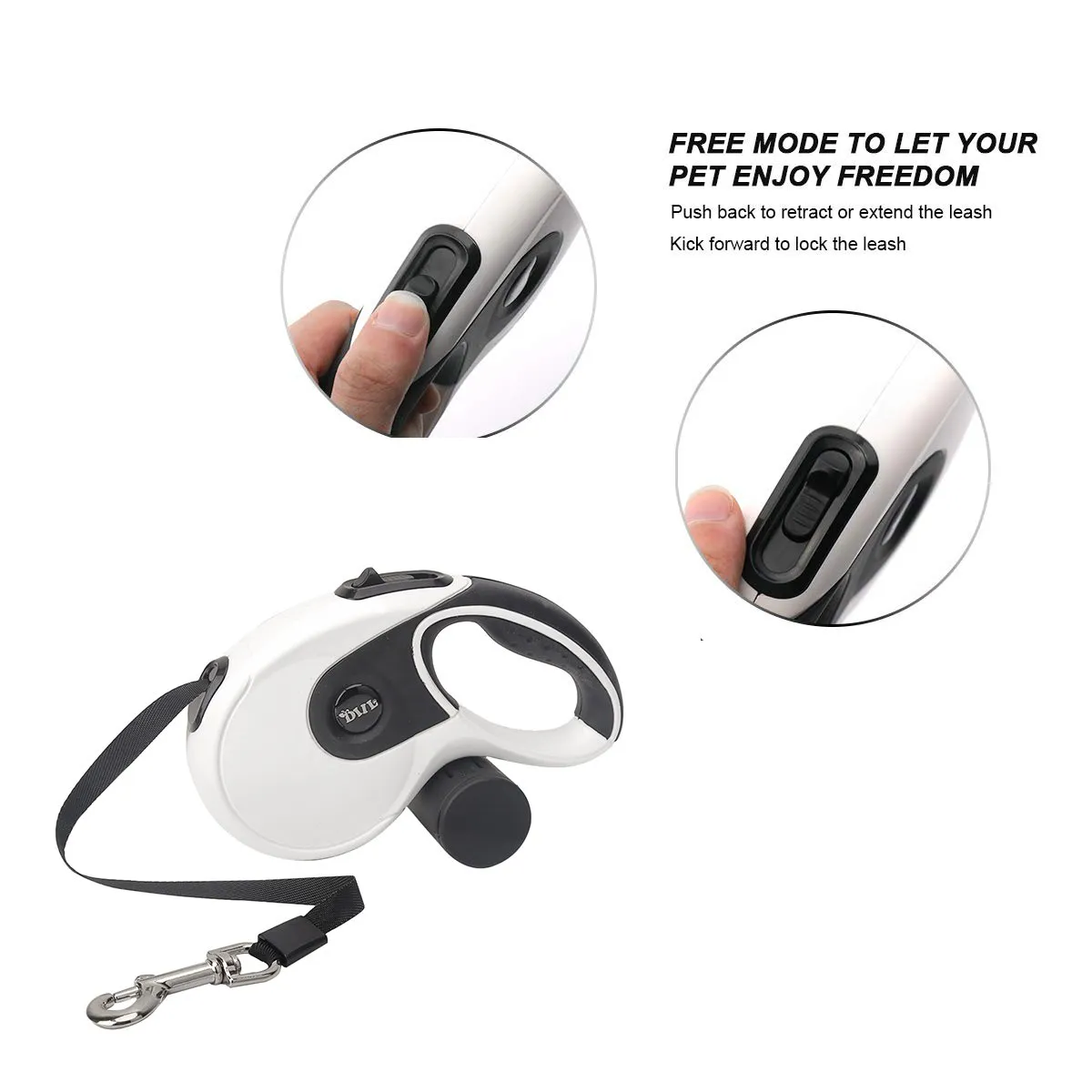 Retractable Dog Leash with Bag Holder -  5 Meter