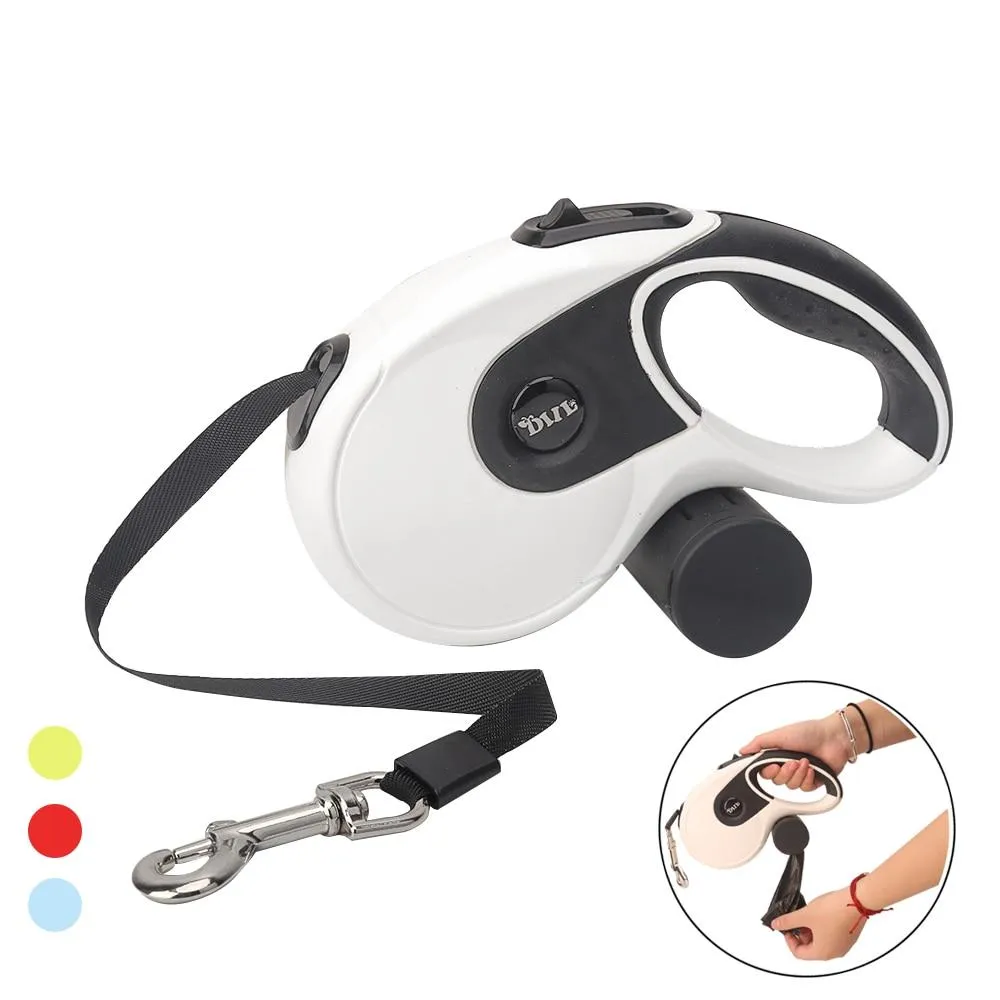 Retractable Dog Leash with Bag Holder -  5 Meter