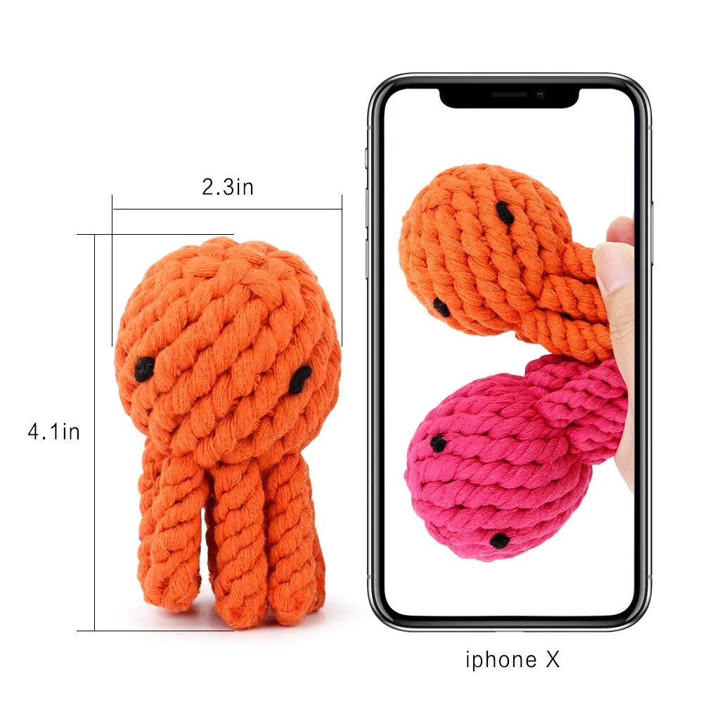Rope Toy For Dogs - Octopus Orange