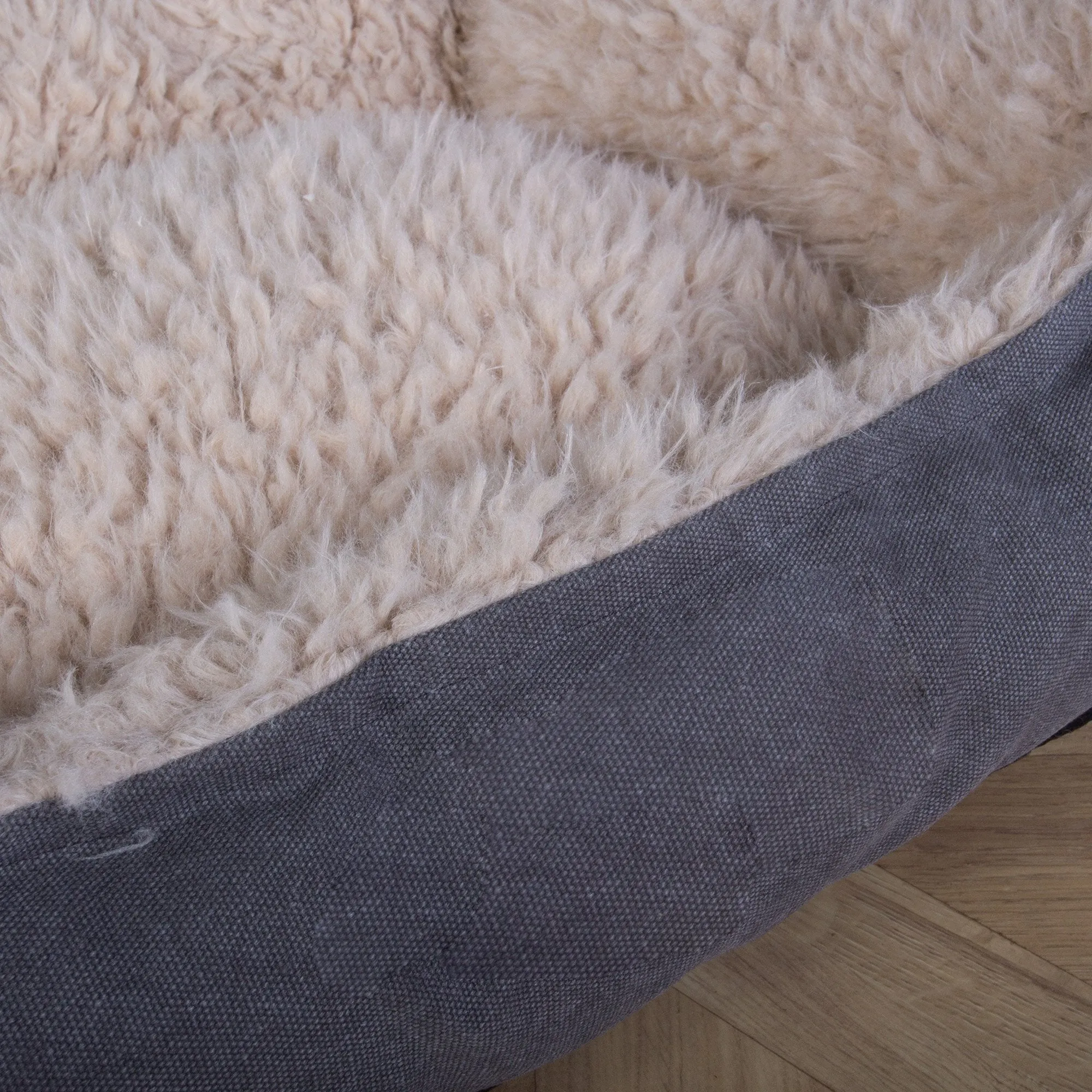 The Nest - Orthopedic Memory Foam Dog Bed - Alpaca Denim Pewter