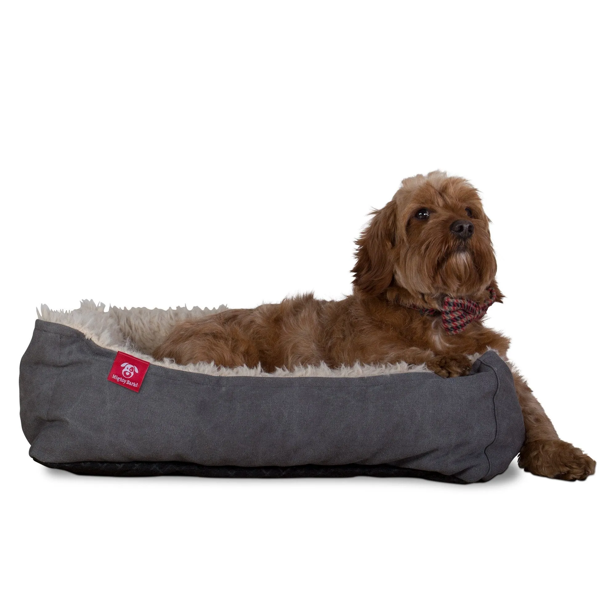 The Nest - Orthopedic Memory Foam Dog Bed - Alpaca Denim Pewter