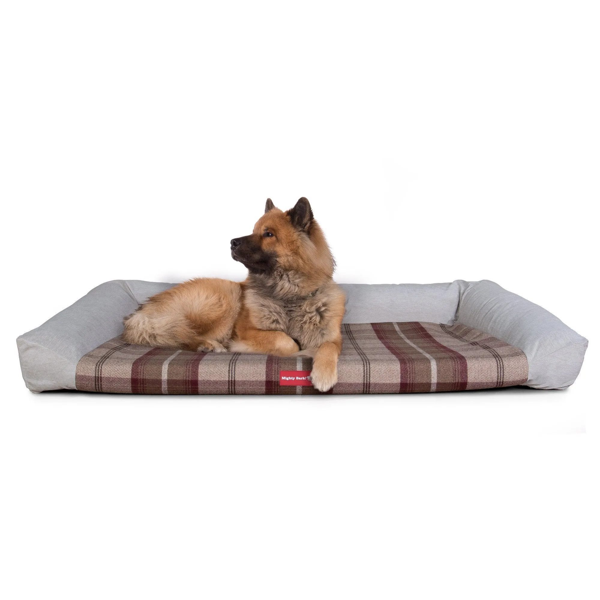 The Sofa - Orthopedic Memory Foam Sofa Dog Bed - Tartan Mulberry