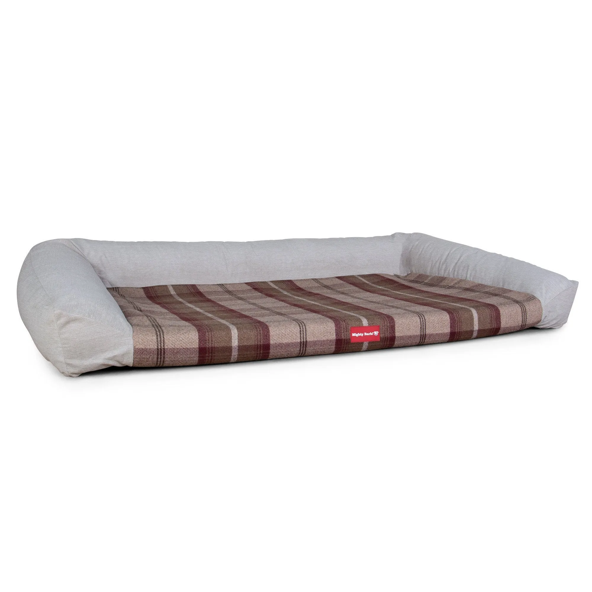 The Sofa - Orthopedic Memory Foam Sofa Dog Bed - Tartan Mulberry