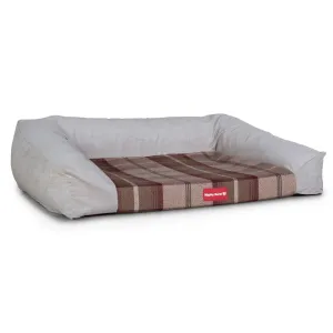 The Sofa - Orthopedic Memory Foam Sofa Dog Bed - Tartan Mulberry
