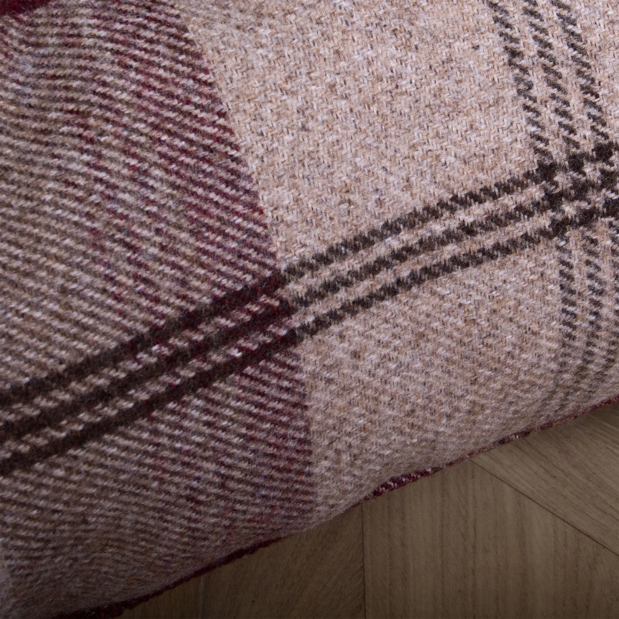 The Sofa - Orthopedic Memory Foam Sofa Dog Bed - Tartan Mulberry