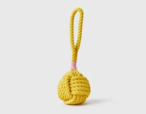 Yellow Celtic Knot Tie Rope Dog Toy
