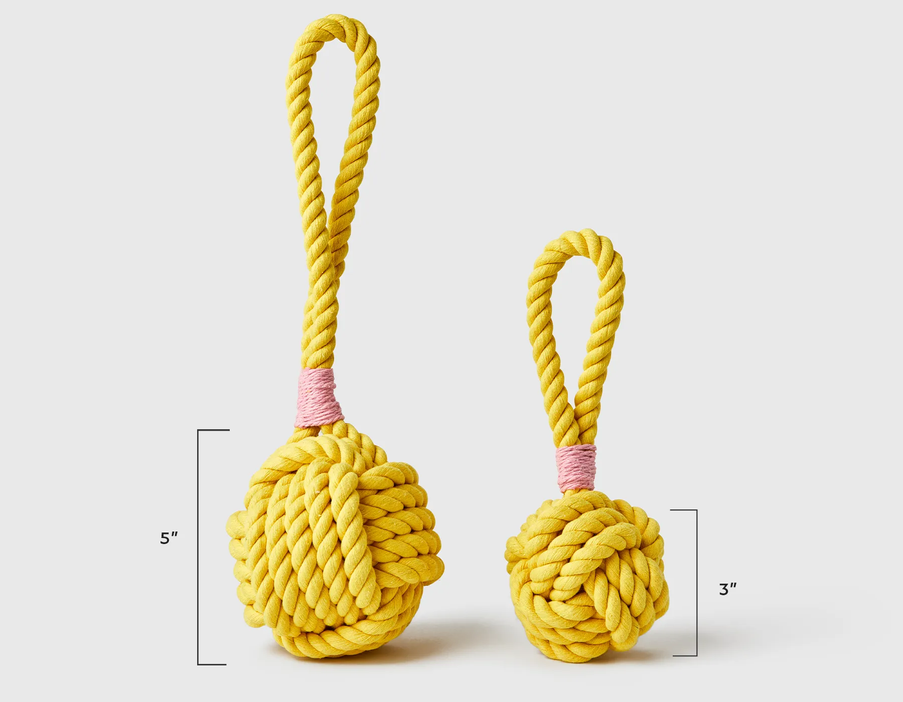 Yellow Celtic Knot Tie Rope Dog Toy