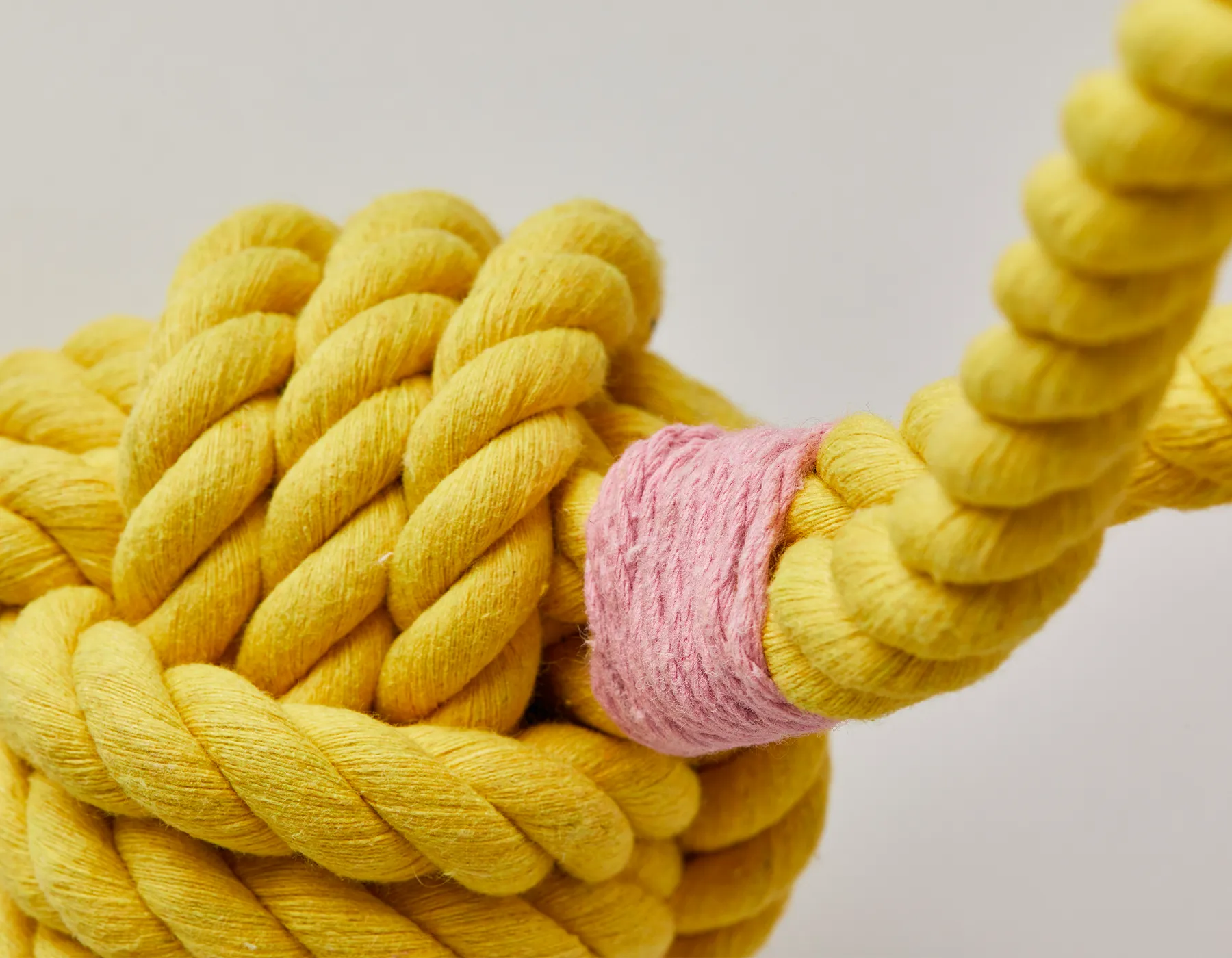 Yellow Celtic Knot Tie Rope Dog Toy