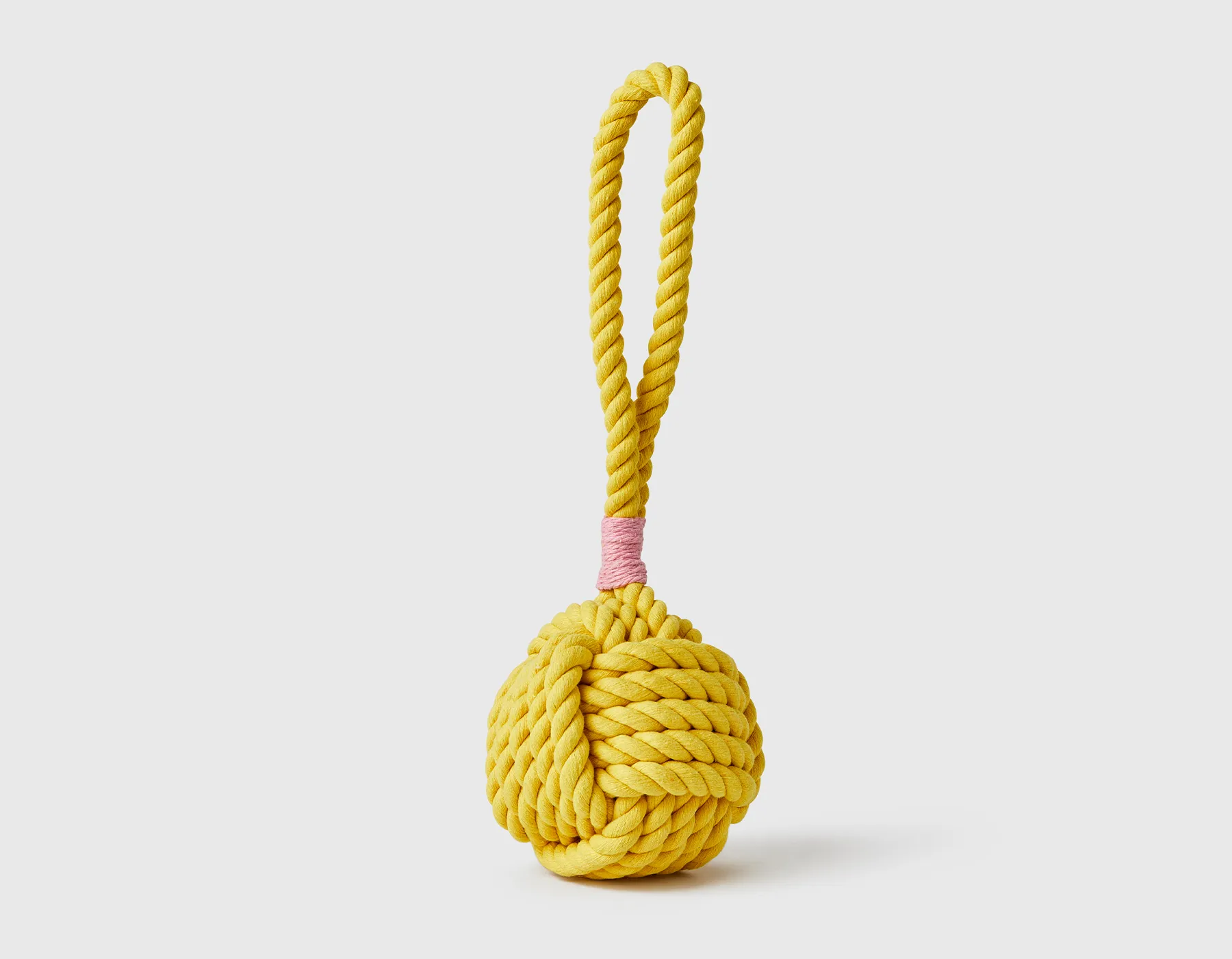 Yellow Celtic Knot Tie Rope Dog Toy