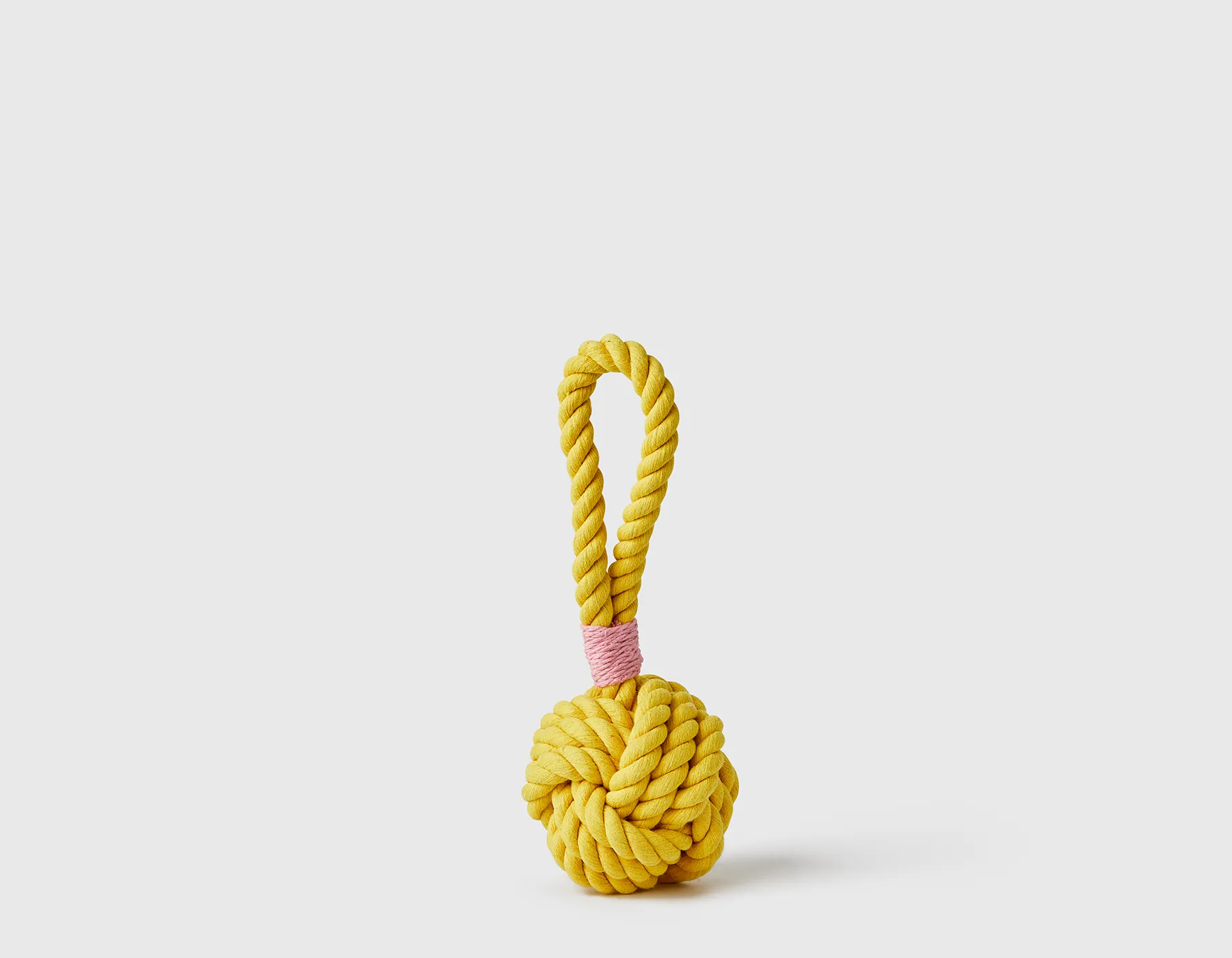 Yellow Celtic Knot Tie Rope Dog Toy